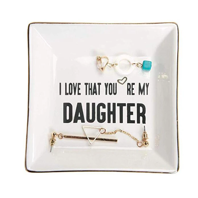 Ceramic Ring Dish Tray Decorative Ceramic Square Trinket Jewelry Holder Dish, White or gold
Ceramic Ring Dish Tray Decorative Ceramic Square Trinket Jewelry Holder Dish, White or gold