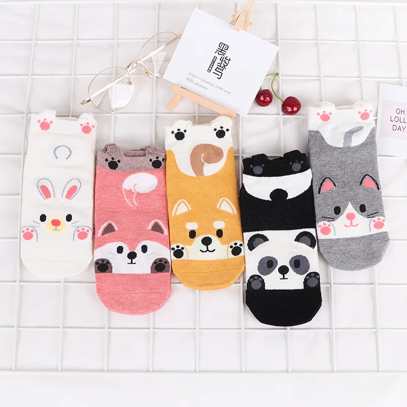 Wholesale Spring Autumn Cotton Fashion Cartoon Animal Short Cute Dog Teen Tube Ankle Socks for Women Girls
Wholesale Spring Autumn Cotton Fashion Cartoon Animal Short Cute Dog Teen Tube Ankle Socks for Women Girls