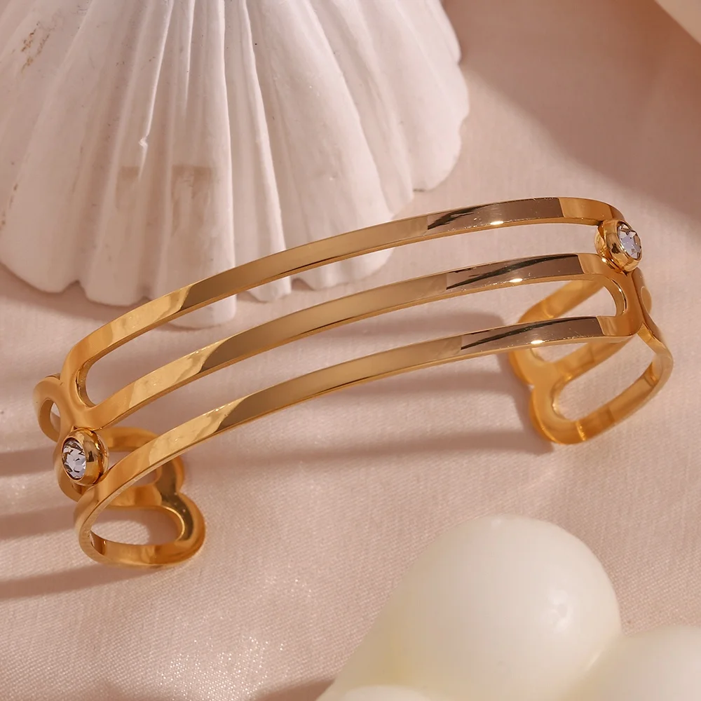 Dreamshow Hollow PVD Gold Plated Stainless Steel Pulseiras & Bangles Fashion Brand Jewelry Designer Bracelet
Dreamshow Hollow PVD Gold Plated Stainless Steel Pulseiras & Bangles Fashion Brand Jewelry Designer Bracelet