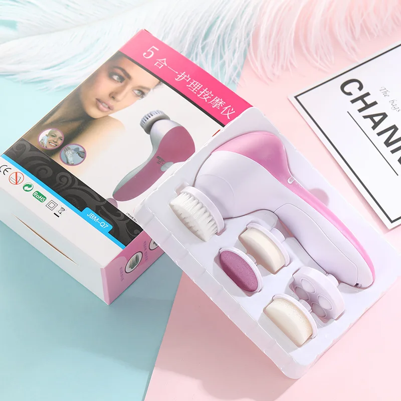 Amazon Best Seller 5 in 1 Facial Brush For Face Cleansing Lifting Roller Massager Waterproof Soft 5 Head Skin Care Face Brush, Pink 
Amazon Best Seller 5 in 1 Facial Brush For Face Cleansing Lifting Roller Massager Waterproof Soft 5 Head Skin Care Face Brush, Pink