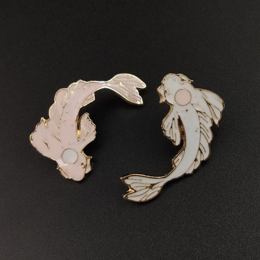 20305-4 Cute Lucky Lapel Accessories Black White Enamel Tai Chi Koi Goldfish Brooch Badge Jewelry For Women
20305-4 Cute Lucky Lapel Accessories Black White Enamel Tai Chi Koi Goldfish Brooch Badge Jewelry For Women