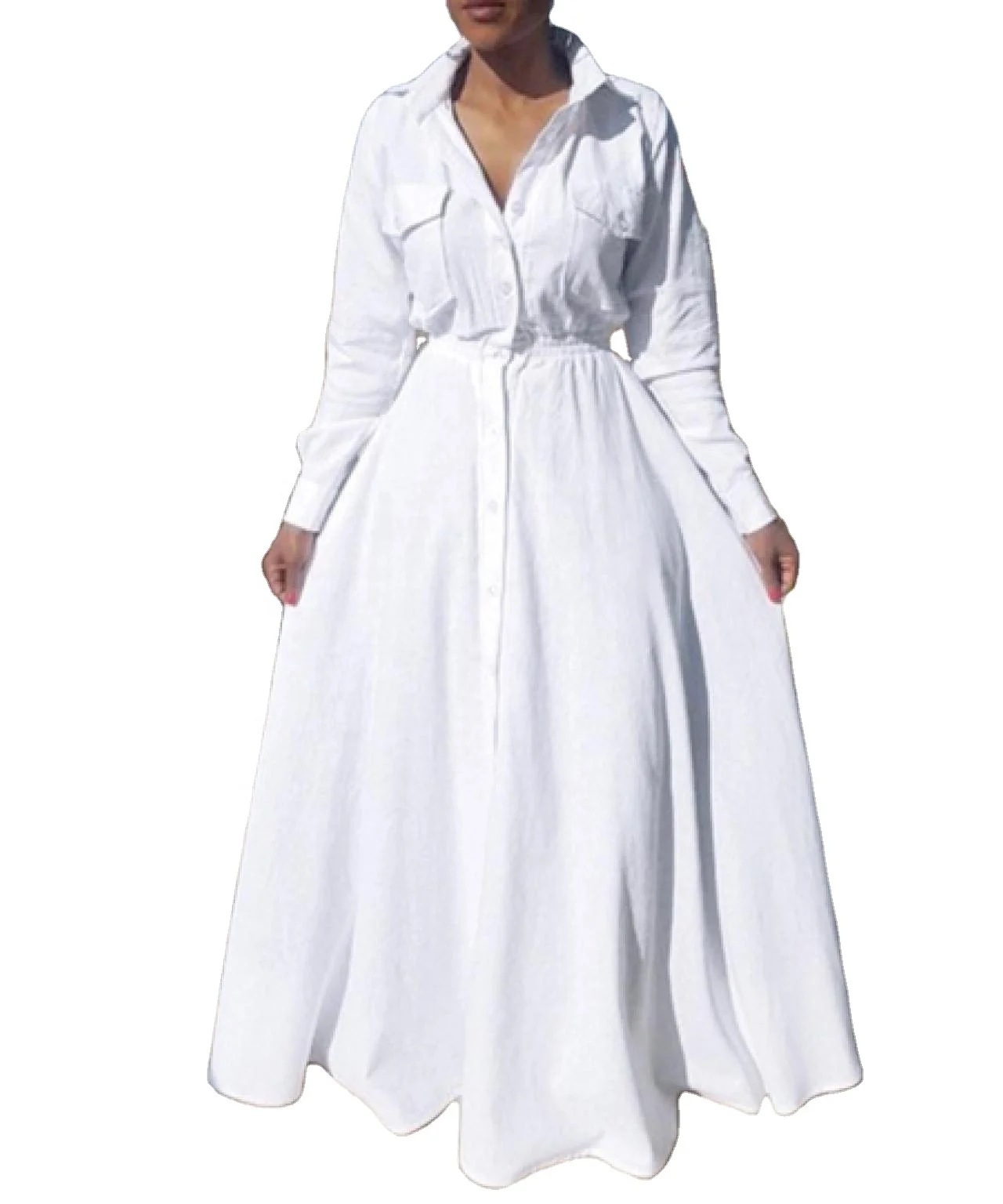 2021 Spring Women Clothing Dresses Hot Style White Button Long Sleeve Casual Commuter Plus Size Women Shirt Dress
2021 Spring Women Clothing Dresses Hot Style White Button Long Sleeve Casual Commuter Plus Size Women Shirt Dress
