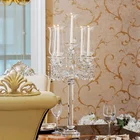 Candles Holder 5 Arms Wedding Centerpieces Crystal Candelabra