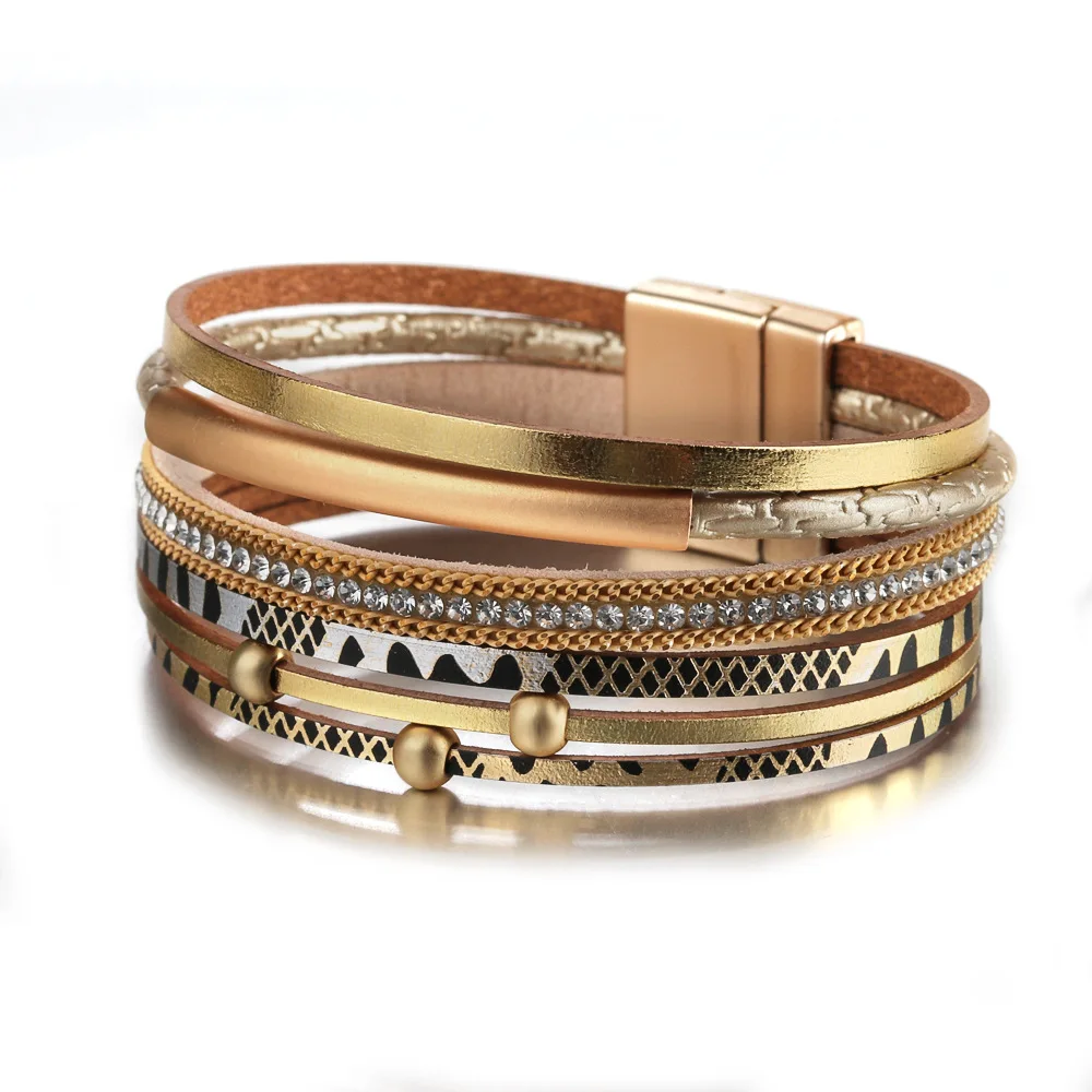 Champagne Genuine Leather Bracelets for Women Boho Multilayer Metal Charm Resin Beads Wrap Bracelets Fashion Jewelry, Silver
Champagne Genuine Leather Bracelets for Women Boho Multilayer Metal Charm Resin Beads Wrap Bracelets Fashion Jewelry, Silver