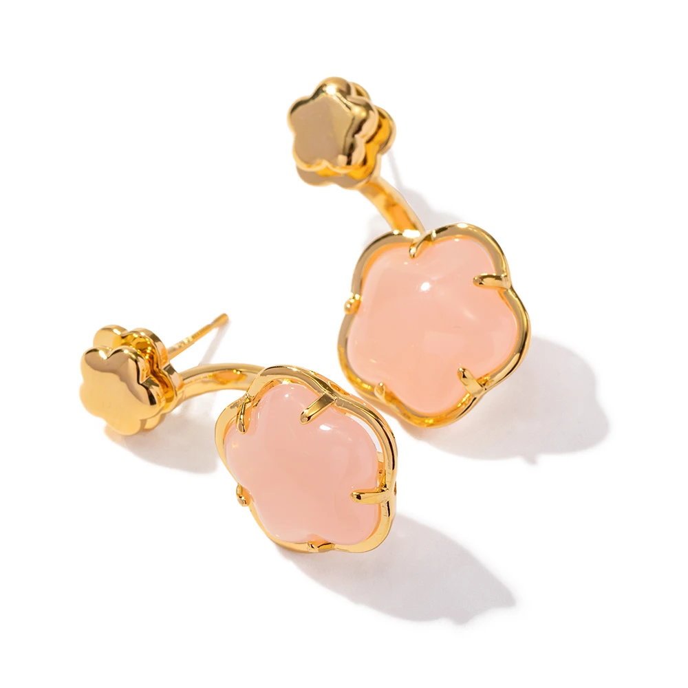 Dainty Waterproof 18K Gold Plated Brass Charm Jewelry Gift Resin Pink Pendant Earrings For girls
Dainty Waterproof 18K Gold Plated Brass Charm Jewelry Gift Resin Pink Pendant Earrings For girls