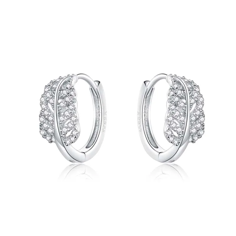 Women Earrings Silver Jewelry Leaf Feather Design Zircon Earrings Hoop Sterling Silver Ear Cuff
Women Earrings Silver Jewelry Leaf Feather Design Zircon Earrings Hoop Sterling Silver Ear Cuff