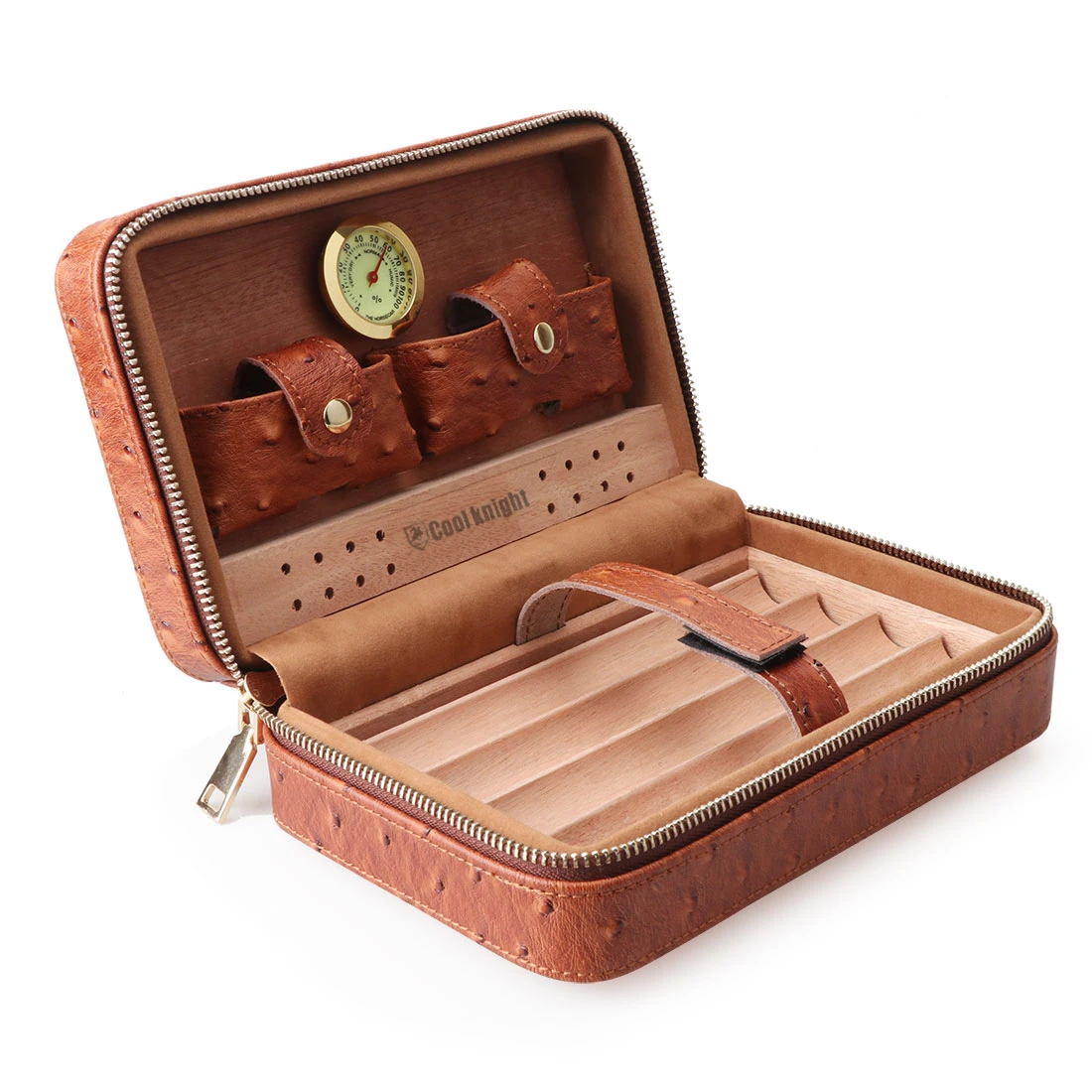 Luxury Solid Cigar Box Bag with Cigar Cutter Cedar Leather Cigar Case for Travel, Brown
Luxury Solid Cigar Box Bag with Cigar Cutter Cedar Leather Cigar Case for Travel, Brown