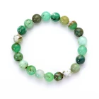 Minimalist Natural Dream Australia Jade Energy GemStone Bracelet, Beaded Stretch Bracelet Luxury Women Pulsera de jade