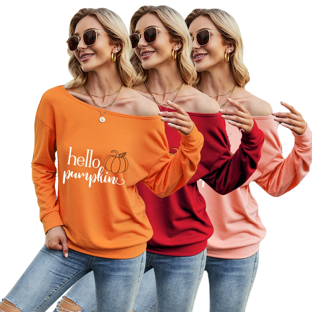 Orange Black Cartoon Pumpkin Letter Digital Print Custom Halloween Hoodie Sweatshirt for Women
Orange Black Cartoon Pumpkin Letter Digital Print Custom Halloween Hoodie Sweatshirt for Women
