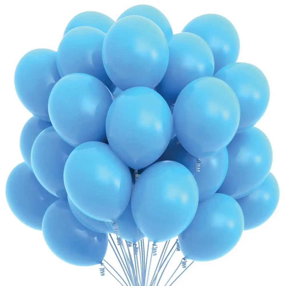Luz Azul globo de látex de 12 pulgadas perfecto para la decoración de fiesta de cumpleaños globo de techo decoración de
