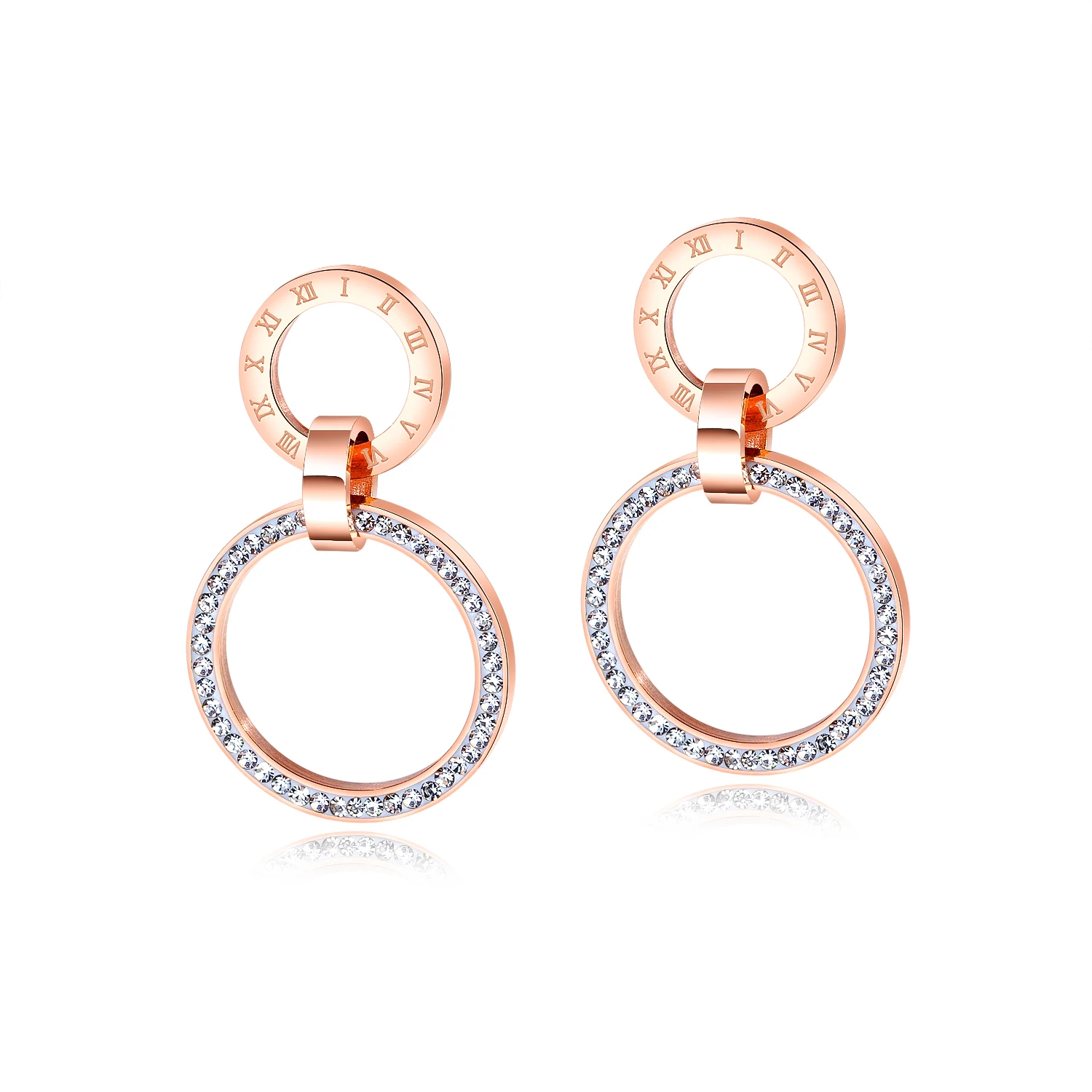 Wholesale Flashing Stainless Steel Hoop Gold Plated Zirconia Hoop Earrings Zircon, Rose gold plated, custom color
Wholesale Flashing Stainless Steel Hoop Gold Plated Zirconia Hoop Earrings Zircon, Rose gold plated, custom color