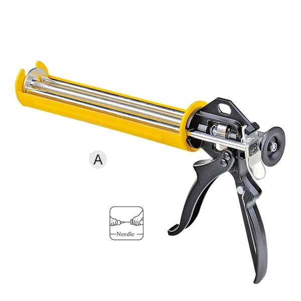 Caulking gun triple cartridges caulking gun