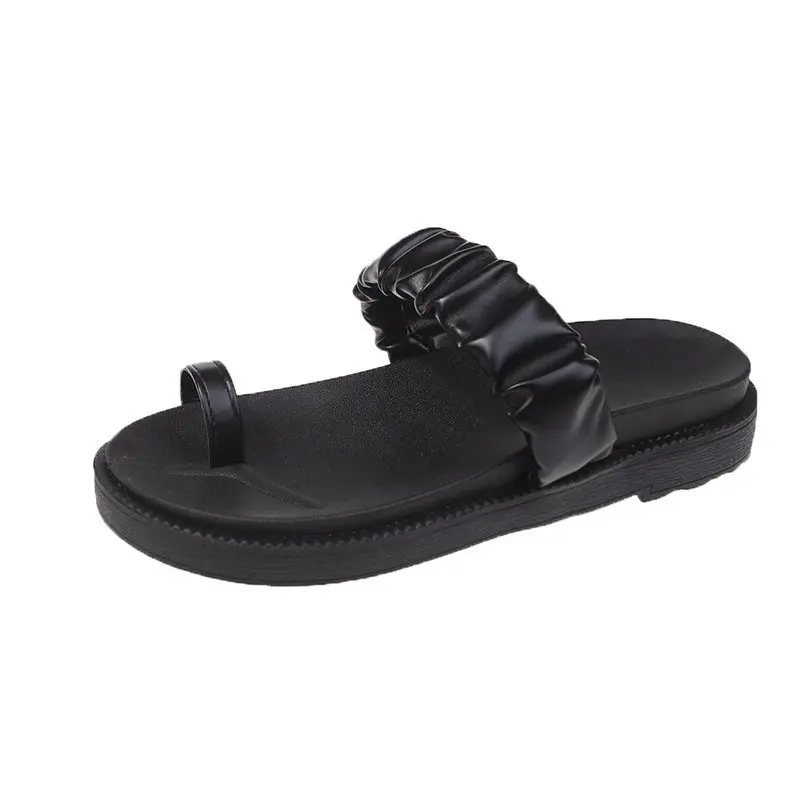 Fold toe slippers for women's summer new European and American flat bottom thick casual beach slippers, Picture
Fold toe slippers for women's summer new European and American flat bottom thick casual beach slippers, Picture