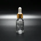 15ml clear glass essence oil serum bottle with white dropper rubber