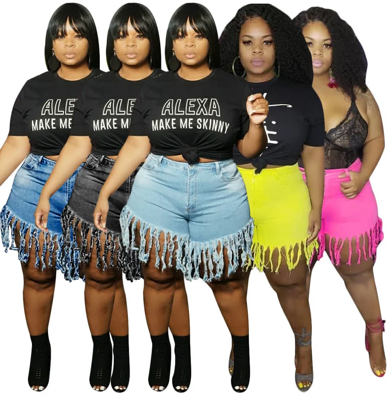 2021 plus size women clothing Tassel denim shorts casual straight jeans, Photo color
2021 plus size women clothing Tassel denim shorts casual straight jeans, Photo color