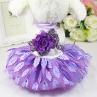 Wedding Dress Spring And Summer New Dog Wedding Dress Shiny Tree Leaves Dress Red Purple Skirt Pet Supplies