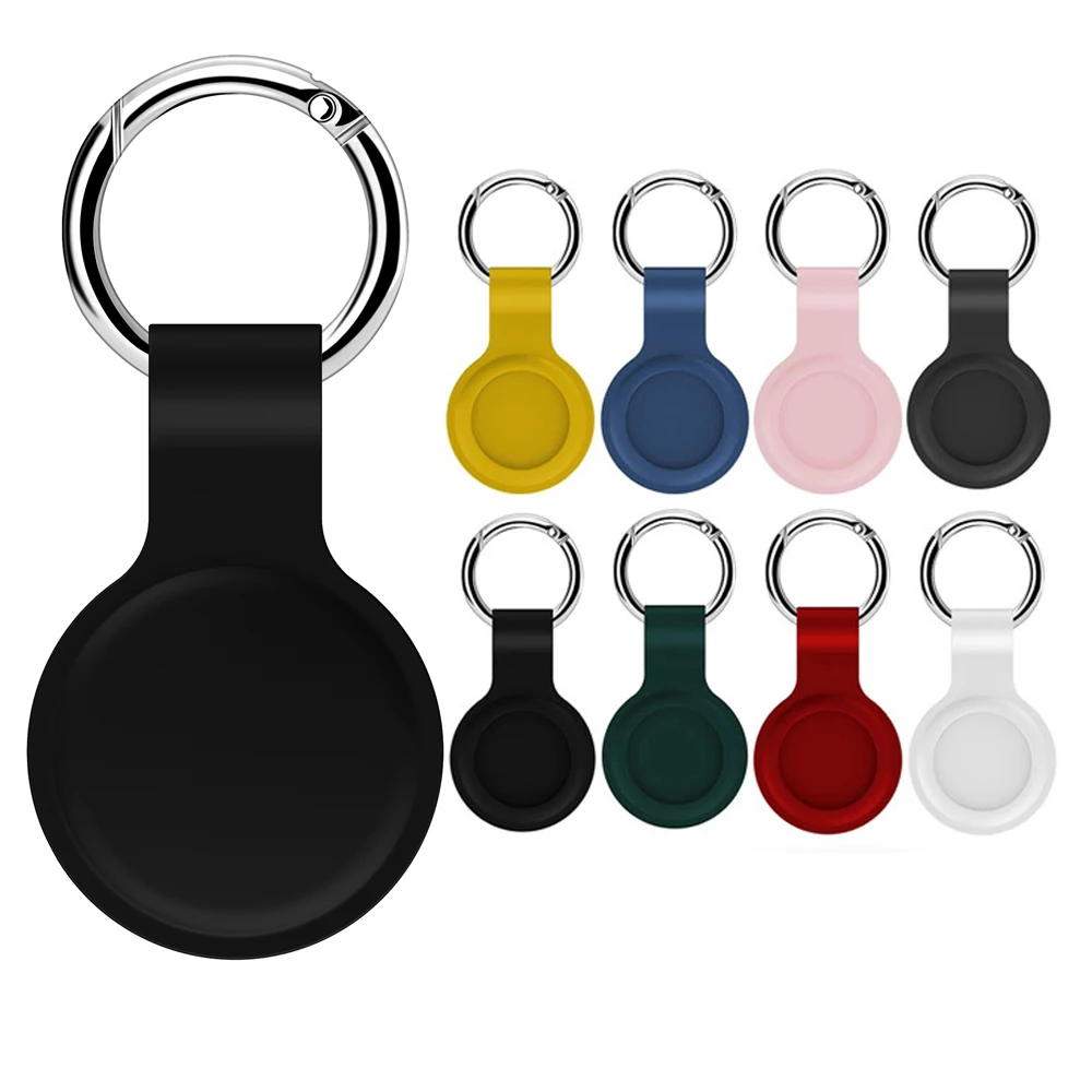 Pet dog collar protective silicone case for airtag holder case with keychain ring, 8 colors, it could be customized with pantone no.
Pet dog collar protective silicone case for airtag holder case with keychain ring, 8 colors, it could be customized with pantone no.