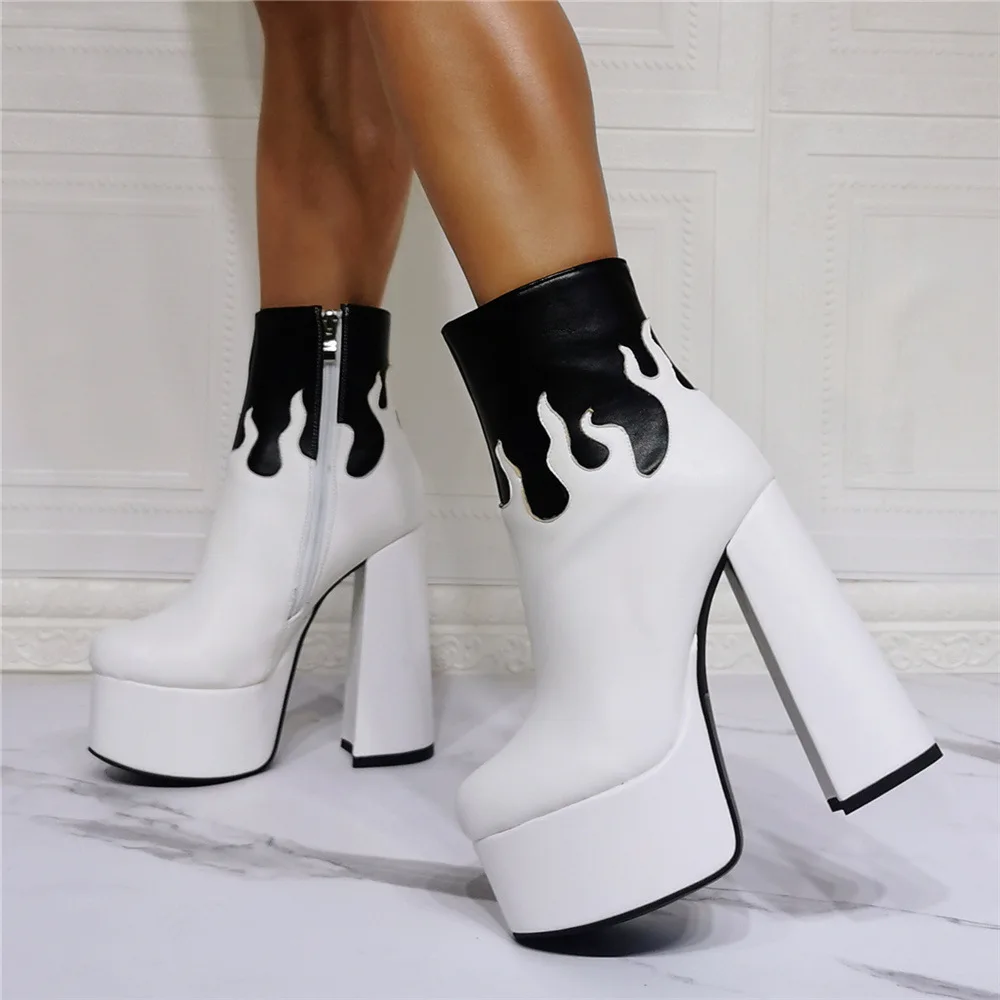 BUSY GIRL XYZ3393 White Gothic Designer Punk Platform Chunky Block Zipper Pu Sexy Night Club Pumps Ankle Boots For Women
BUSY GIRL XYZ3393 White Gothic Designer Punk Platform Chunky Block Zipper Pu Sexy Night Club Pumps Ankle Boots For Women