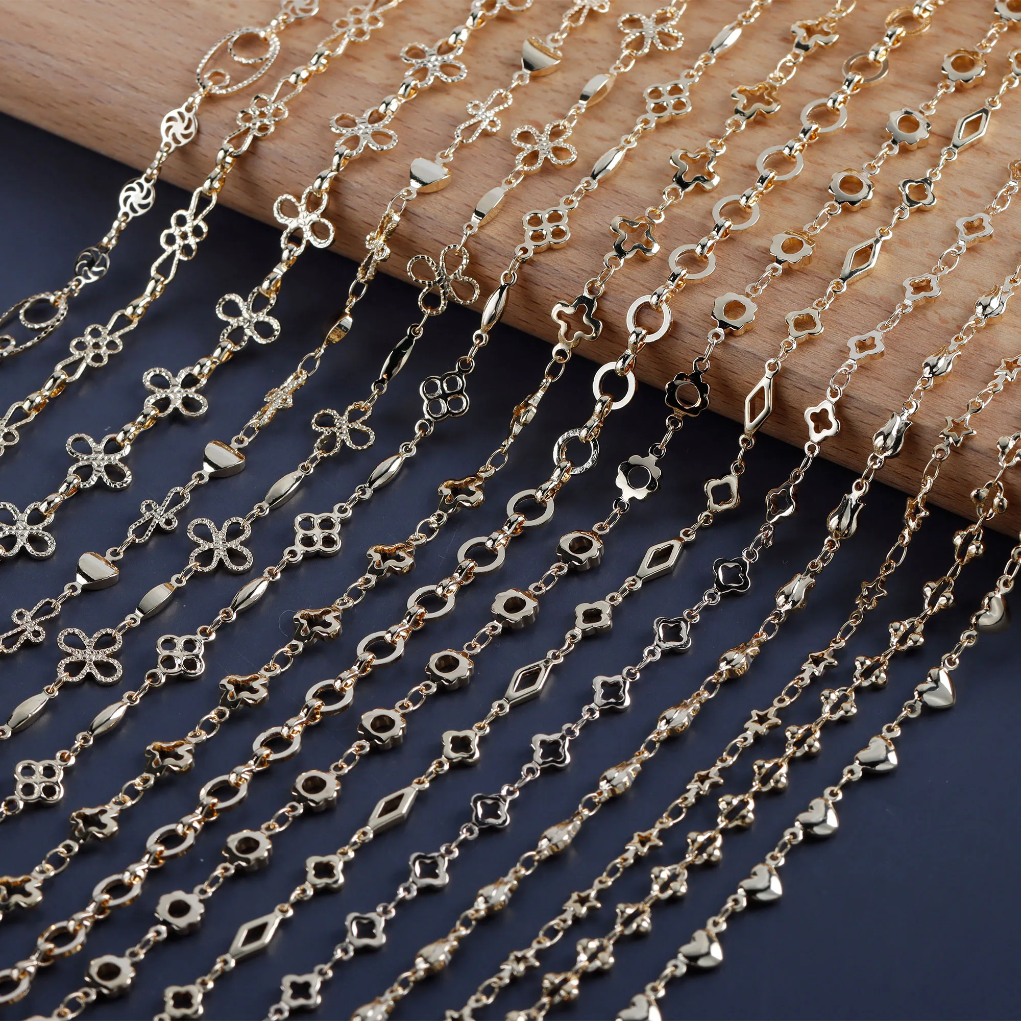 Trendy Multi Style 18K Gold Plated Diy Necklace Chain Bracelet For Women Jewelry Making Accessories C164 1m / lot
Trendy Multi Style 18K Gold Plated Diy Necklace Chain Bracelet For Women Jewelry Making Accessories C164 1m / lot