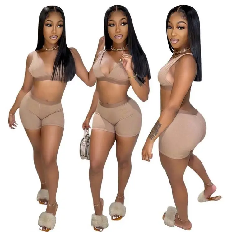 Ckfashion Newest Design 2021 Solid Color Bra And Short Pants Set Women Sexy Summer Two Piece Sets
Ckfashion Newest Design 2021 Solid Color Bra And Short Pants Set Women Sexy Summer Two Piece Sets