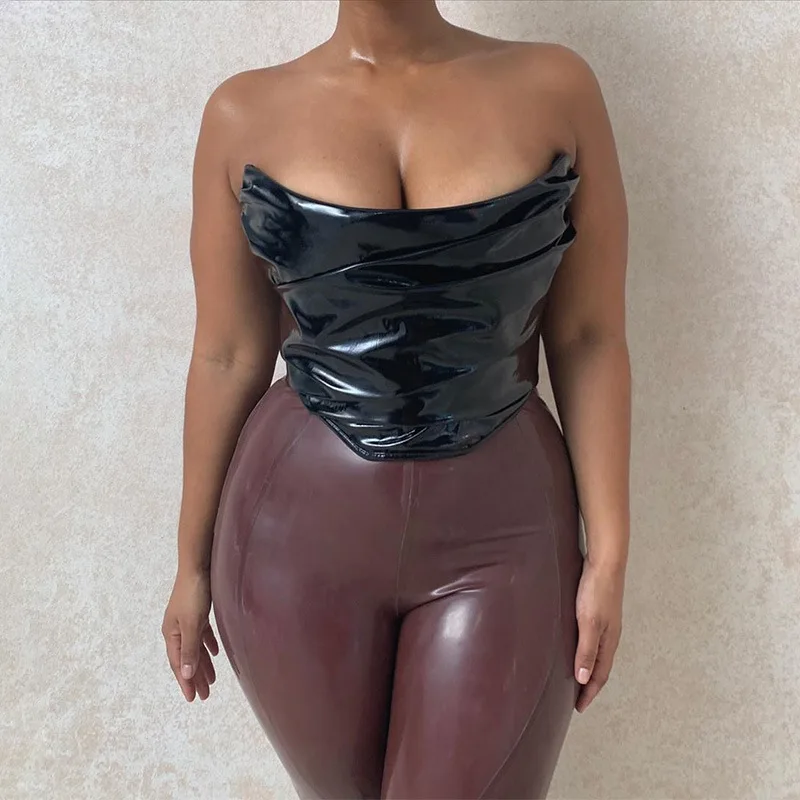 New arrival women fashion slim sexy PU leather bright leather tube top sleeveless vest
New arrival women fashion slim sexy PU leather bright leather tube top sleeveless vest