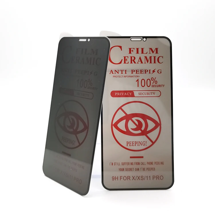 

Newest soft glass for iphone 11 iphone11 pro anti spy privacy nano ceramic phone screen protector ceramics film