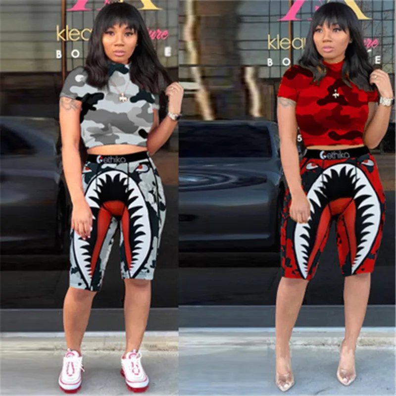 Women Summer Sexy Sets European and American fashion Casual Camouflage Cartoon printed Suits, Picture
Women Summer Sexy Sets European and American fashion Casual Camouflage Cartoon printed Suits, Picture