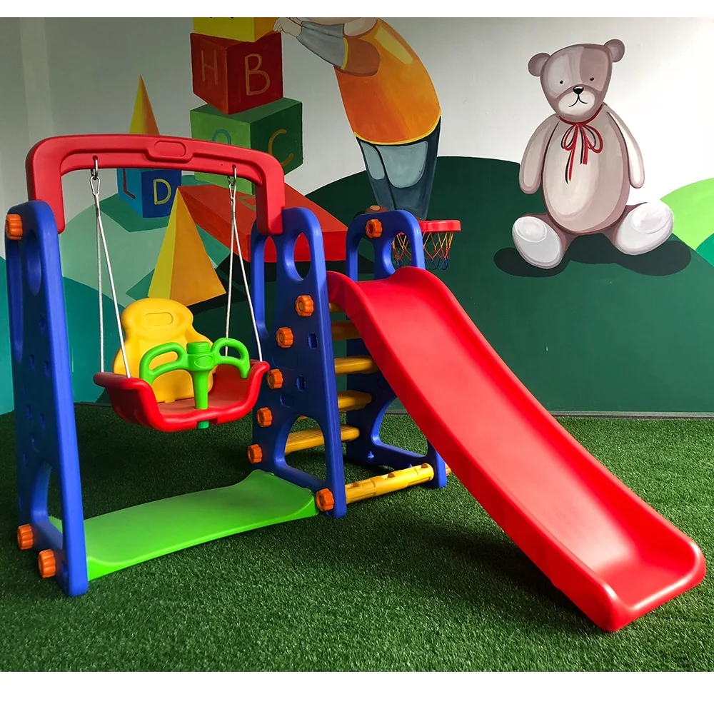 Factory Supply Attractive Price Cheap Toys Slide Kindergarten For Kids Indoor Plastic Swings And Slides Big