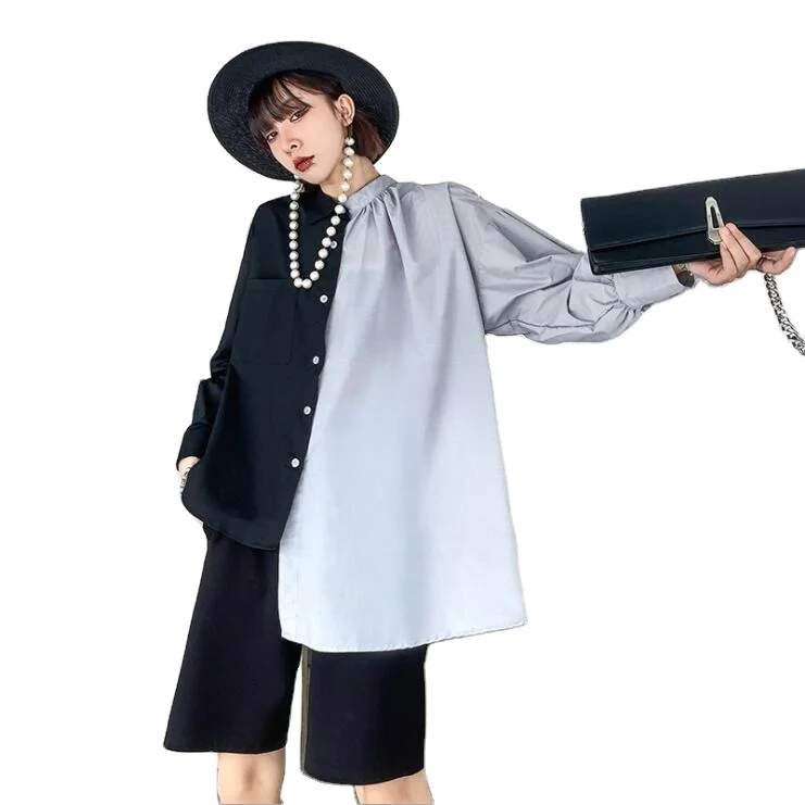 Wholesale Plus Size Women's Irregular Shirts Fall 2021 New Style Splicing Personalized Design Tops Western Shirts Blouse, Picture color
Wholesale Plus Size Women's Irregular Shirts Fall 2021 New Style Splicing Personalized Design Tops Western Shirts Blouse, Picture color