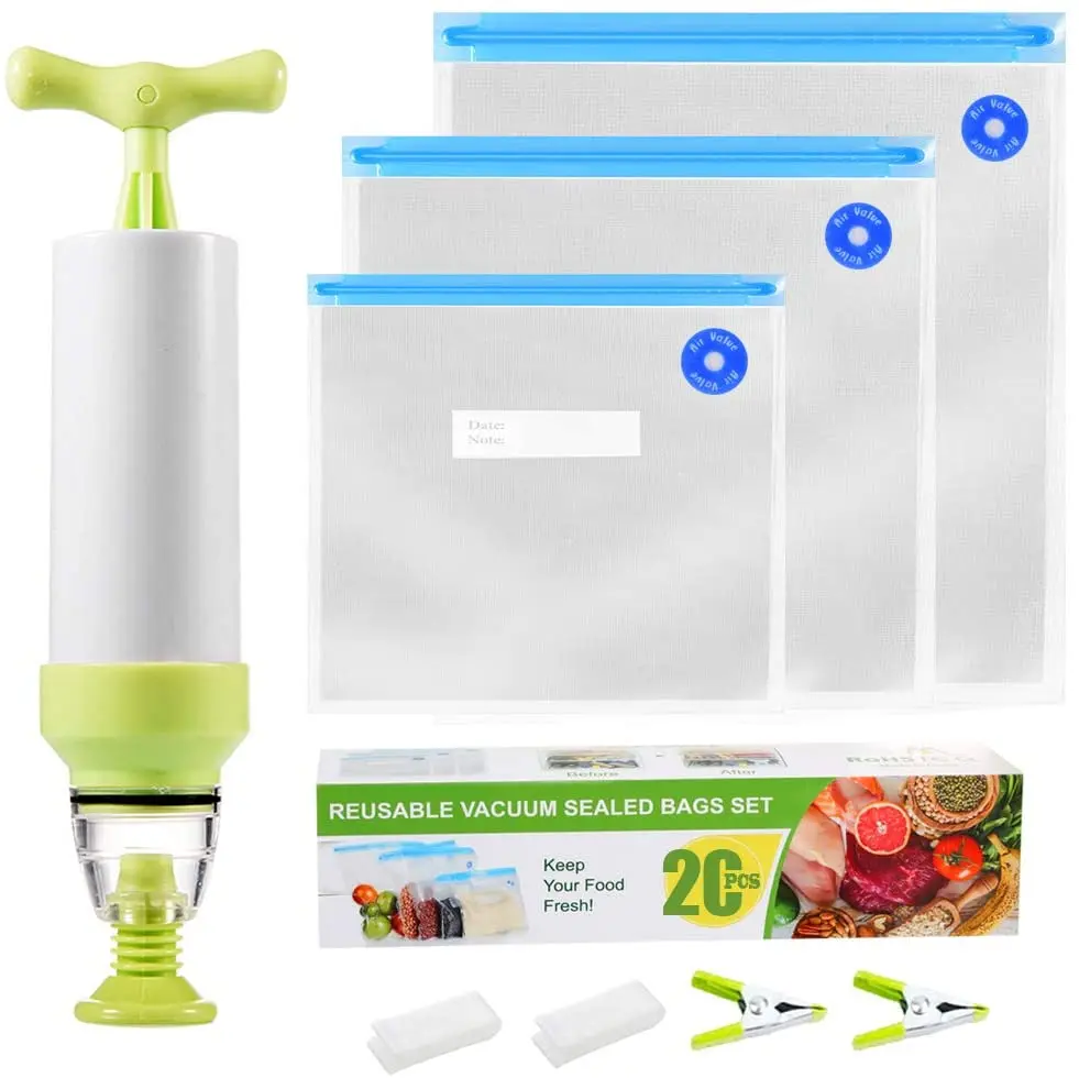 Sous Vide Bags Kit for Anova Cookers,BPA Free Reusable Vacuum Bags,Practical for Food Storage and Cooking
Sous Vide Bags Kit for Anova Cookers,BPA Free Reusable Vacuum Bags,Practical for Food Storage and Cooking