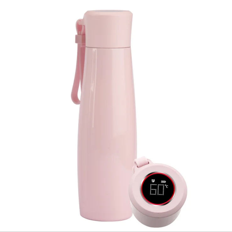 450ml smart drinking reminder double wall stainless steel water bottle with double temperature display, Customized color
450ml smart drinking reminder double wall stainless steel water bottle with double temperature display, Customized color