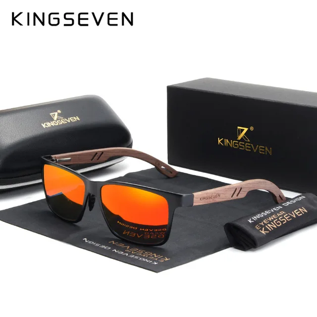 KINGSEVEN Glasses Men Designer Aluminum+Handmade Wooden Sun Glasses For Men UV400 Polarized Eyewear Shades Glasses Women 5507
KINGSEVEN Glasses Men Designer Aluminum+Handmade Wooden Sun Glasses For Men UV400 Polarized Eyewear Shades Glasses Women 5507