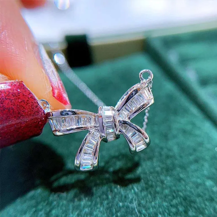 Collar De Diamantes Jewelry Gift Mother New Cute Cz Bow Silver Plated Party Clavicle Pendant Necklace For Women
Collar De Diamantes Jewelry Gift Mother New Cute Cz Bow Silver Plated Party Clavicle Pendant Necklace For Women