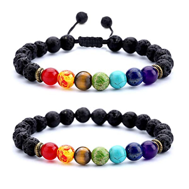 7 Chakra Energy Stone Hand-woven Adjustable Black Natural Beads Pulsera Hombre Bracelets Set For Women Men
7 Chakra Energy Stone Hand-woven Adjustable Black Natural Beads Pulsera Hombre Bracelets Set For Women Men