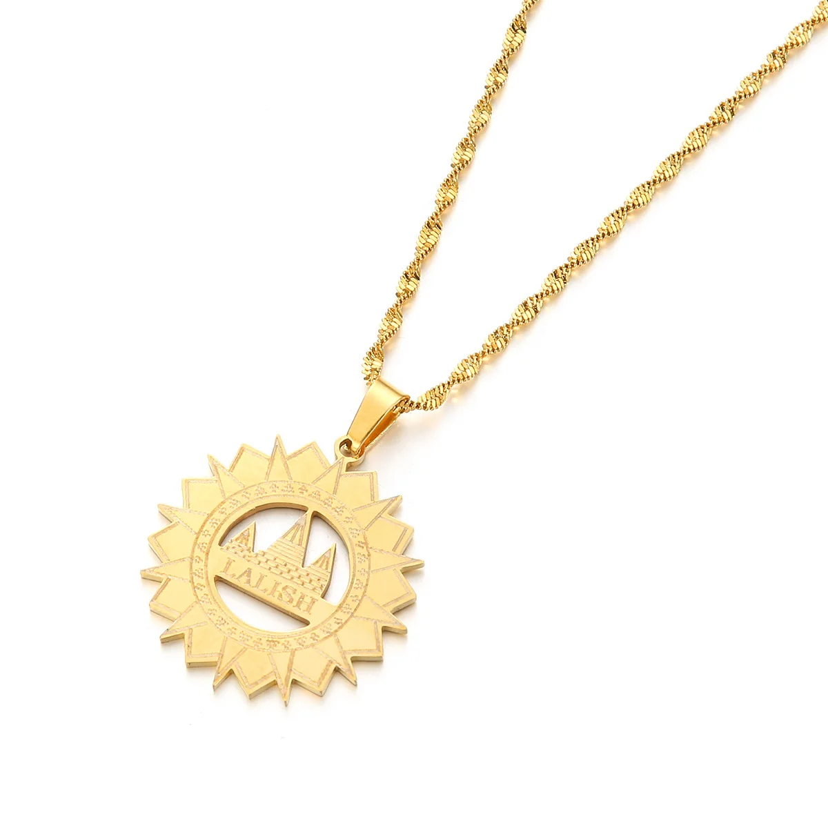 Stainless Steel Lalish Pendant Necklaces Trendy Yezidi Faith Pilgrimage Lalish Jewelry
Stainless Steel Lalish Pendant Necklaces Trendy Yezidi Faith Pilgrimage Lalish Jewelry