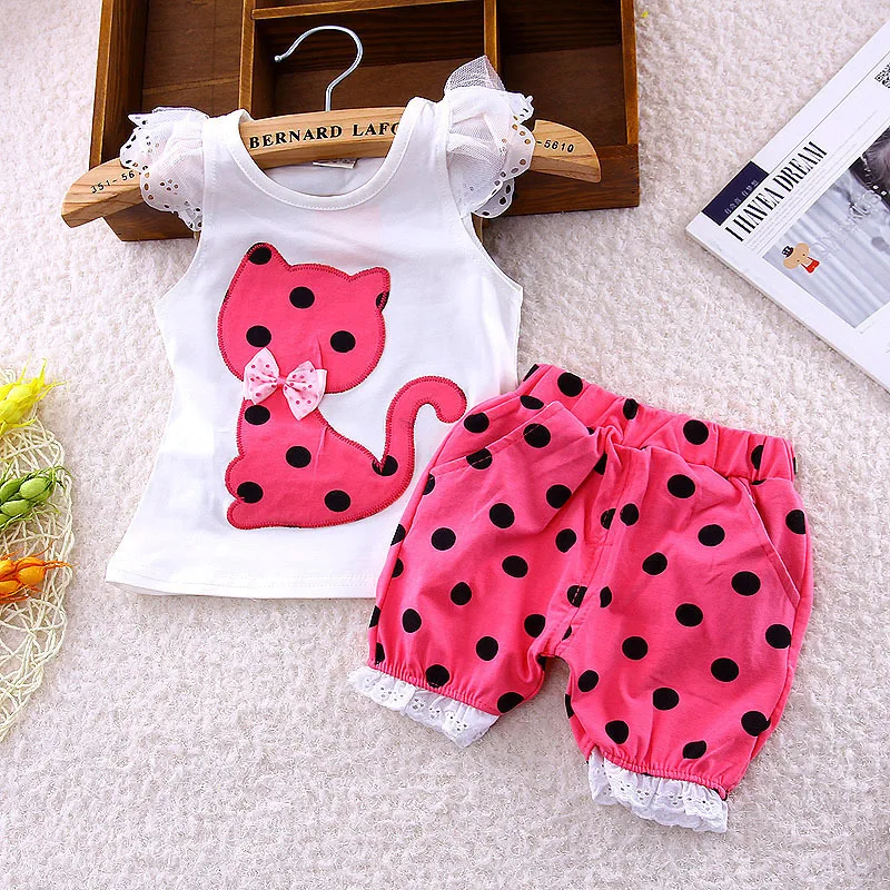 Set Children Bow Cat Shirt And Shorts Suit 2pcs Kids Clothes Summer Baby Girls Clothing
Set Children Bow Cat Shirt And Shorts Suit 2pcs Kids Clothes Summer Baby Girls Clothing