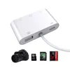 OTG USB Camera Adapter for Phone Charging 3 in 1 Card Reader