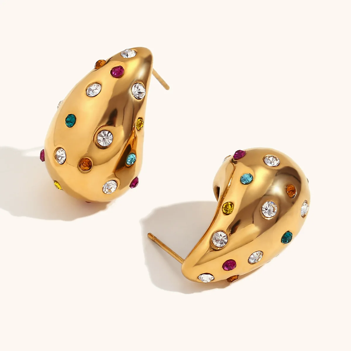 Exaggerate Water Drop 18K Gold Plated Drop Zircon Earrings Lightweight Stainless Steel Earrings for Women Jewelry Gifts
Exaggerate Water Drop 18K Gold Plated Drop Zircon Earrings Lightweight Stainless Steel Earrings for Women Jewelry Gifts