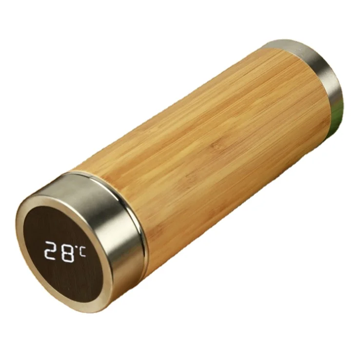 Amazon hot sale 500ML eco friendly bamboo stainless steel smart led display drink water bottle with Custom logo, Bamboo color as image
Amazon hot sale 500ML eco friendly bamboo stainless steel smart led display drink water bottle with Custom logo, Bamboo color as image