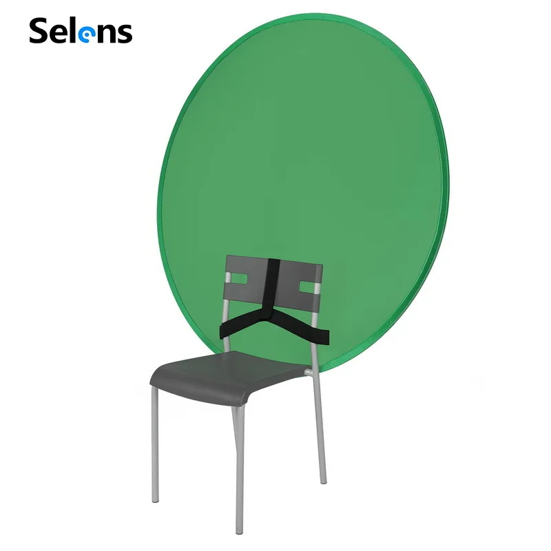 Selens 130cm Portable Green Screen Round Background Gaming Chair Green Chromakey collapsible Backdrop with Bag for Live Video
Selens 130cm Portable Green Screen Round Background Gaming Chair Green Chromakey collapsible Backdrop with Bag for Live Video