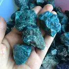 Wholesale Untreated Gemstones Natural Deep Blue Apatite Crystal Rough Mineral crystal crushed stone Specimen