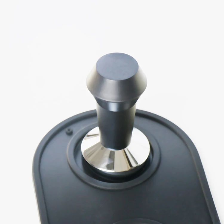 51mm Black espresso ABS plastic handle coffee tamper with stainless steel flat base
51mm Black espresso ABS plastic handle coffee tamper with stainless steel flat base