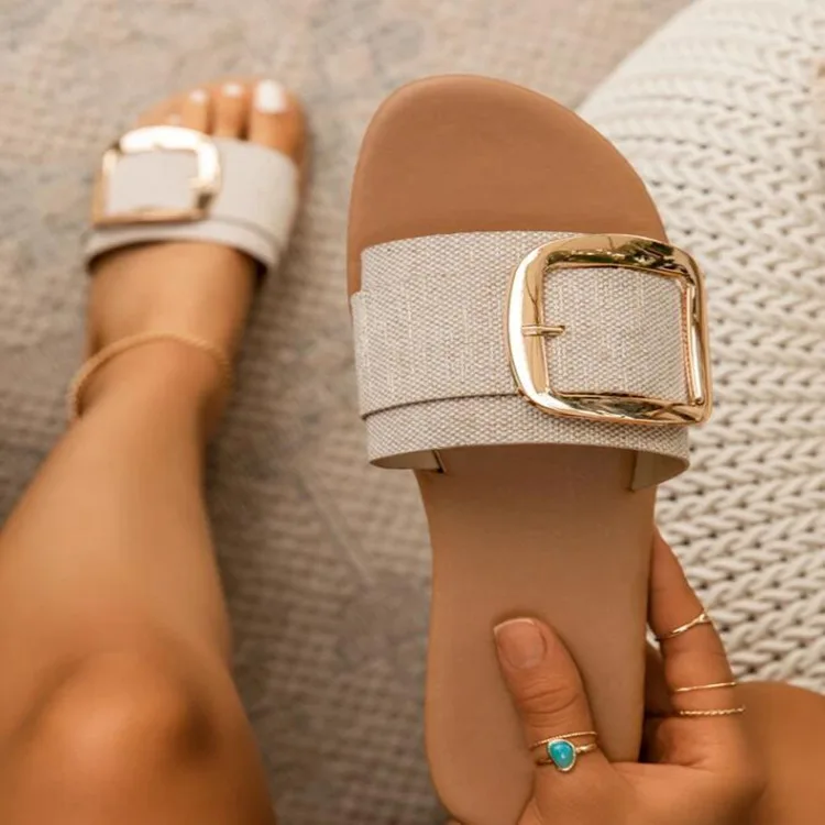 Suppliers Summer Flat Ladies Slippers Buckle Strap Slides Women Fashion Sandals Shoes 2021, As pictures or customized color
Suppliers Summer Flat Ladies Slippers Buckle Strap Slides Women Fashion Sandals Shoes 2021, As pictures or customized color