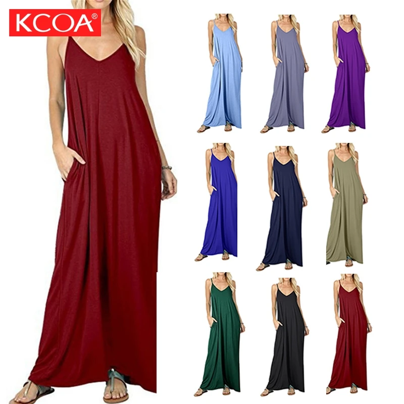 Amazon Spring Summer Ladies Solid Color Pocket Sleeveless Long Maxi Casual Dresses For Women, 10 colors
Amazon Spring Summer Ladies Solid Color Pocket Sleeveless Long Maxi Casual Dresses For Women, 10 colors