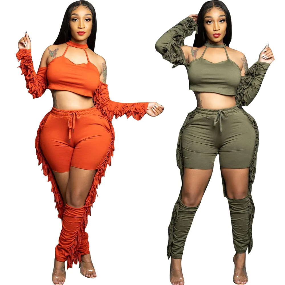 Fast Dispatch Solid Off Shoulder Long Sleeve Crop Top Drawstring Pant Jogging Set Sexy Hole Fall Two Piece Sets For Women
Fast Dispatch Solid Off Shoulder Long Sleeve Crop Top Drawstring Pant Jogging Set Sexy Hole Fall Two Piece Sets For Women