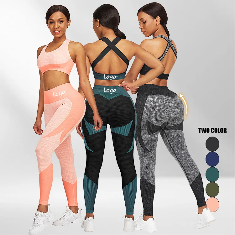 Wholesale Two Piece Bra Set Removable Pads Yoga Leggings Women Two Piece Sport Wear Set
Wholesale Two Piece Bra Set Removable Pads Yoga Leggings Women Two Piece Sport Wear Set