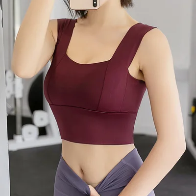 F40286A American and European new beauty back double wide shoulder sports bra crop top, As picture
F40286A American and European new beauty back double wide shoulder sports bra crop top, As picture