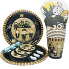 high quality recycle ecofriendly custom disposable party paper plates set