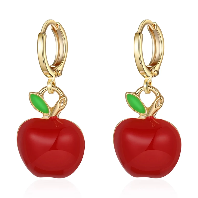 2021 New Fashion Christmas Red Apple Huggie Earrings For Women, Any color is available
2021 New Fashion Christmas Red Apple Huggie Earrings For Women, Any color is available