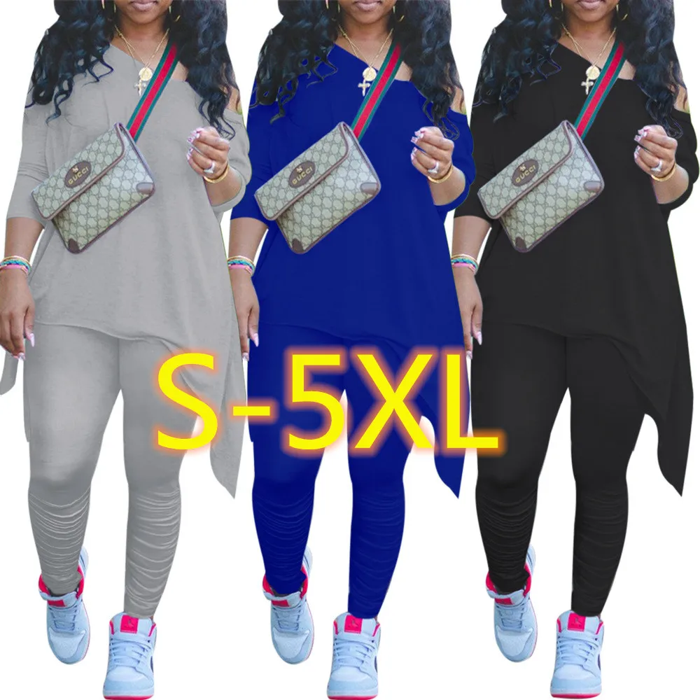 Women Tracksuit Set Fall 2020 Apparel For Women Irregular T Shirt Strack Pants Solid Ladies 2 Piece Sets Plus Size 5XL Fall 2020
Women Tracksuit Set Fall 2020 Apparel For Women Irregular T Shirt Strack Pants Solid Ladies 2 Piece Sets Plus Size 5XL Fall 2020